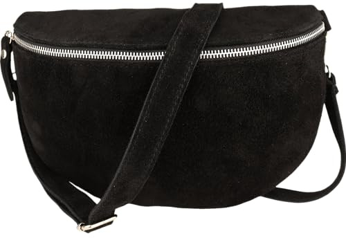 MIRROSI® Bauchtasche Damen, Made in Italy, Echtleder Umhängetasche Echtes Leder, Brusttasche, Crossbody Bag aus Echtem Leder, in 3 Größen erhältlich
