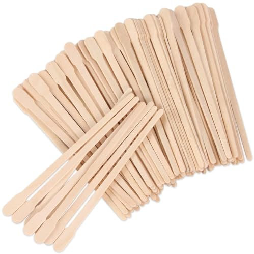 100 Pièces Bâtons de Cire en Bois Petites Spatules de Cire Applicateurs d'Épilation à Sourcils Bois Bâtons d'Épilation du Corps du Visage 88mm