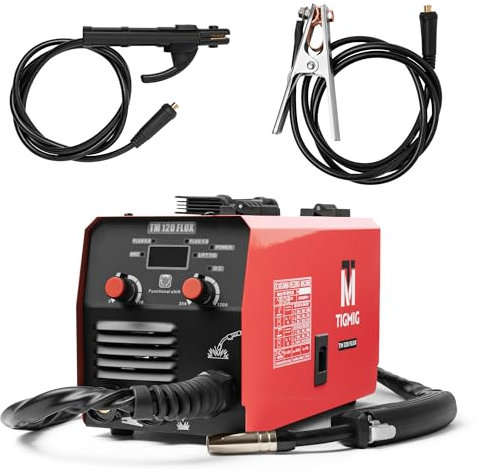 TIGMIG TM 120 Flux Schweißgerät, 120 A, ohne Gas, Inverter IGBT, für Fülldraht mit einem Durchmesser von 0,8 - 1,0 mm