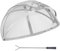 VEVOR Couvercle de Pare-étincelles pour Foyer, 101,6 cm de diamètre, Anneau de Protection Rond pour Foyer extérieur, Couvercle en métal, Couvercle en Acier Inoxydable à Ouverture Facile pour Foyer