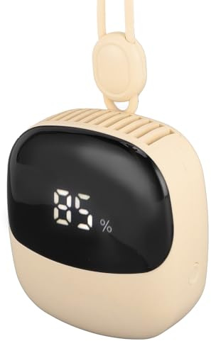 Pongnas Ventilatore Collana Portatile Indossabile con 3 velocità per Viaggiare, Campeggio, Ventola di Raffreddamento a Libere Ricaricabile per Uso Esterno (WHITE)