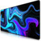 TITANWOLF - XXL Mouse Mat - Mouse Pad 900 x 400 x 3mm –Speed Gaming Mouse Pad - Extra Large - Table Mat Large Size - improved Precision and Speed – Design Blue Liquid