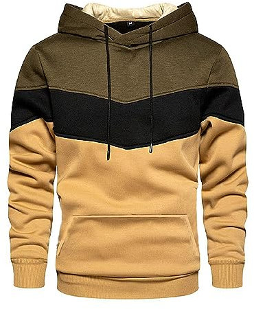 DUHGBNE Outlet Angebote Sweatshirts FüR Herren 2023 Und Winter Straße Casual Sport Pullover Lose Seite Naht Farbe Passenden Jugend Mit Kapuze Herren Tshirt Sale