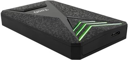 Caja Externa para Discos Duros 2.5 SATA USB 3.1 Gen 1 con iluminación RGB, Ideal para almacenar y Transportar Datos de Forma Segura.