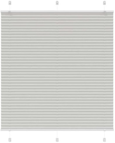 vidaXL Plissee Hellgrau 115x150 cm Stoffbreite 114,4 cm Polyester, Faltrollo, Klemmfix, Plisseerollo, Jalousie, Rollo, Plisseerollo für Fenster