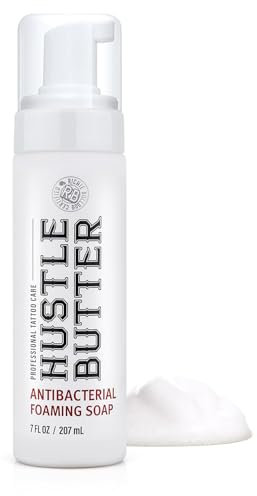 Hustle Bubbles Tattoo Aftercare Tattoo Seife antibakterielle Seife zum Reinigen neuer Tattoos und Piercings Tattoobedarf 7oz