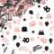 40 Konfetti Deko 40 Geburtstag Tischdeko Geburtstag dekoration Confetti 40. Streudeko Schwarz Roségold Frauen Männer