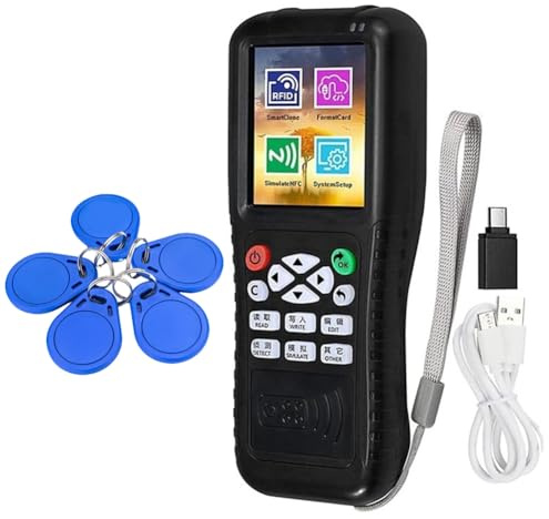 Asyduey X100 RFID NFC Smart Card Reader Writer +5XCUID Keychain RFID Duplicator ID IC Card Programmer Encrypted Key Copier