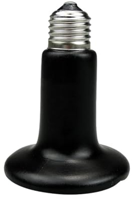 Infrarot-Keramikstrahler, Wärmelampe, Wasserdicht, Tiere, Heizung, Schwarz, 25/200 W, Haustier-Heizlampe, Reptilien Lebensmittel Frisch Halten(75W)