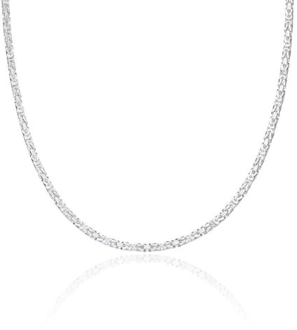 Königskette Silber 925 2mm breit Herrenkette mit verschiedenen Längen aus Sterlingsilber