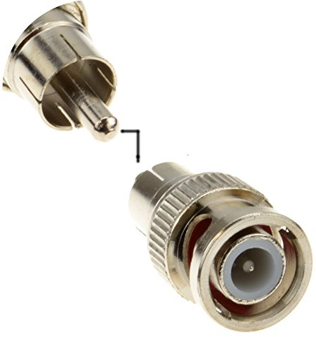 kenable BNC Plug to RCA Phono Plug Coupler Adapter - CCTV to Composite Video