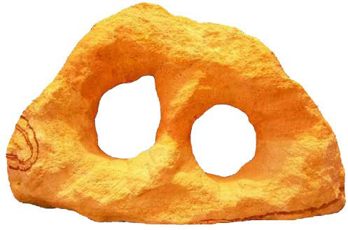 aquariumpflanzen.net Regenbogen Lochgestein 2 Löcher, Dekoration für Aquarien und Terrarium