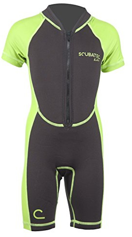 Scubatec Combinaison short pour enfant en néoprène Lycra, vert, L
