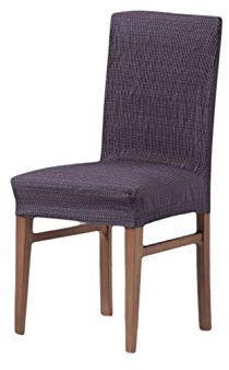 Estoralis | VEGA | Stuhlbezug im modernen Design | Elastischer Jacquardstoff | Violett | Für Stuhl mit Rückenlehne Größe 45x45 cm. 50 cm hohe Rückenlehne | Stuhlschutz | Anpassbar an alle Stuhltypen