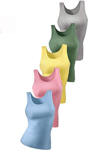 PETITE FLEUR Damen Unterhemd, 5 Stück