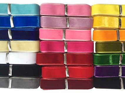 Chenkou Craft Nastro di velluto da 18,4 m, 20,3 cm, 20 colori assortiti