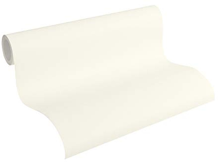 A.S. Création Plain Wallpaper New Life Non-Woven Wallpaper 10.05 m x 0.53 m White Made in Germany 356468 3564-68