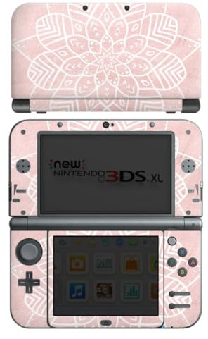DeinDesign Skin kompatibel mit Nintendo New 3DS XL Folie Sticker Mandala Blumen rosa