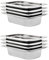 vidaXL 8x Contenitori Gastronorm Impilabili Universali Rettangolari Atossico Teglie Cucina GN 1/4 65 mm in Acciaio Inox Argento
