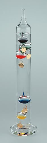 Nauticalia Galileo Thermometer, 5 Kugeln, 28 cm, Mehrfarbig