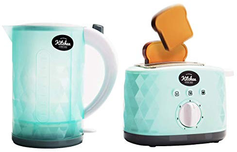 infunbebe Kids Toy Play Kitchen Super Chef My First Kettle & Toaster With Light & Sounds
