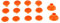 Tenlacum Capuchons de rechange 14 en 1 pour joystick - Amovibles et légers - Pour PS3/PS4/XBoxOne - Orange