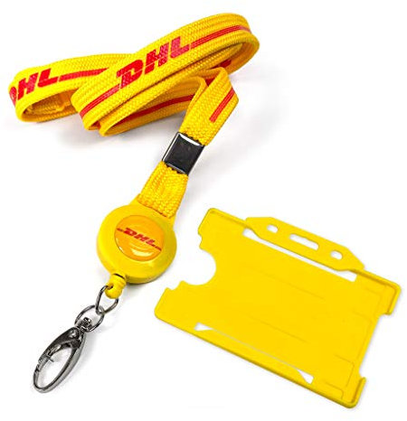 koolkrew DHL Airline Badge Holder, ID-Halter mit Schlüsselband und Ausweishalter