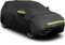 Favoto SUV Car Cover, Out Door Full Car Covers Waterproof Large with Right Side Zipper Sun Protection Windproof Exterior Covers Universal Fit (169 to 181 inches) Black Car Cover