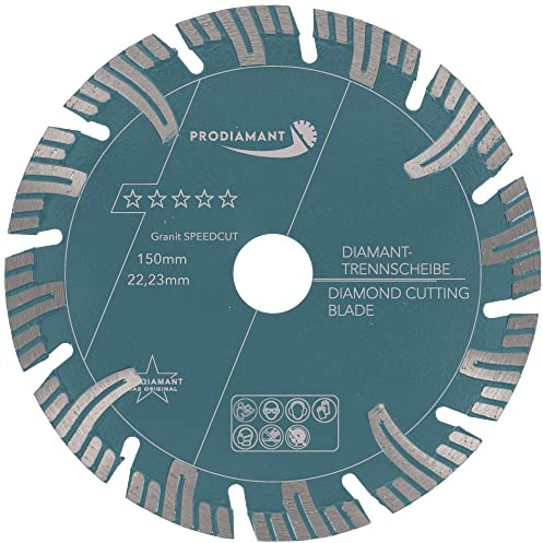 PRODIAMANT Profi Diamant-Trennscheibe Granit Super Speed Cut 150 mm x 22,2 mm Diamanttrennscheibe
