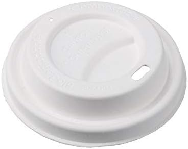 DeinPack 50 Bagasse Deckel Ø90mm für Coffee-to-go Cups weiß kompostierbar