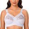 Ayigedu Ladies Plus Size Bra Minimiser Full Coverage Firm Hold Non Padded No Wired 36D White