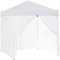 Outsunny Pavillon 2x2m Wasserdicht, Pop-up Faltpavillon mit 4 Seitenwänden, Abflusslöcher Fenster, faltbar Partyzelt UV 30+, Gartenzelt mit Tragetasche, Gartenpavillon für Terrasse, Weiß