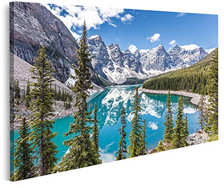 Leinwandbild See Morena in Banff Nationalpark Canadian Rockies Kanada Drucke Kunst Poster Wandbild