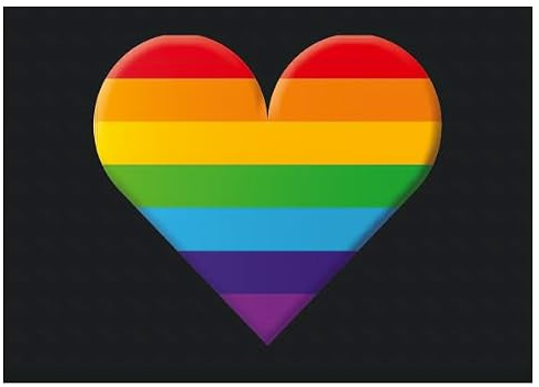 Aufkleber Sticker 10 x LGBTQ Love Sticker Herz Pride LGBTQ+ Aufkleber Vinyl Format 50 x 35 mm CSD Parade Festival