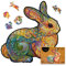 UNIDRAGON Original Holzpuzzle — Kostbares Kaninchen, 700 Teile, Royal Größe 20.8 x 21.6 Zoll (53 x 55 cm) Schöne Geschenkverpackung, Einzigartige Form Erwachsene und Kinder