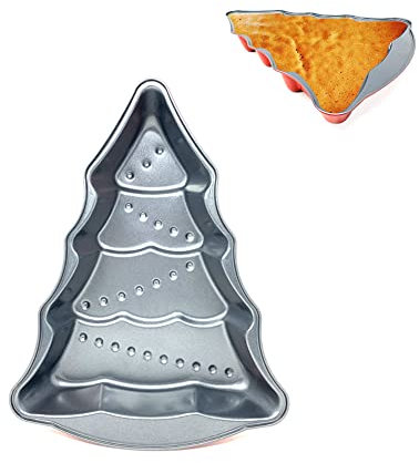 3D Stainless Steel Christmas Baking Molds, Christmas Tree Shaped Cake Molds, Xmas Tree Cake Pan, Non Stick Pie Mould Bakeware Tray, Christmas Baking Supplies