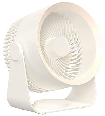 AIMHON Desk Air Circulator Fan, Wall Mount Fan,Portable Battery Operated Fan Personal Table Fan for Home,Office, Bedroom (White)