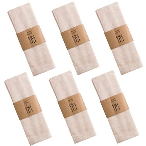 ZOYIEP Stoffservietten Leinenservietten Set, Servietten Stoff, Servietten Leinen Kitchen Stoffservietten Tischdekoration, Stoffservietten Leinen Servietten,30x40cm (Reisweiß,4PC)
