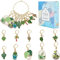 SUNNYCLUE 1 Box 20 Stück Maschenmarkierer Niedliche Karabinerverschluss Charms Grüne Pflanzen Kaktus Häkelstichmarker Abnehmbare Strickstichmarker Metall Häkelmarker Zum Nähen Weben Stricken Einfädel