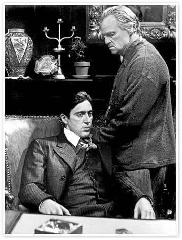 Der Pate Poster 70 x 90 cm Schwarz-Weiß Wandbilder Wanddeko