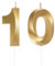 Geburtstagskerzen Zahlen 10, Gold Geburtstag Kerzen, 3D Tortendeko, Geburtstagskerze Kuchendeko für Geburtstag Party, Hochzeiten, Firmenfeiern, Jubiläen kuchen Dekoration, Birthday Candle Nummer 10