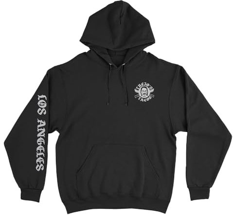 Trejo's Tacos Felpa con cappuccio Machete, unisex, comoda felpa con cappuccio con logo iconico, materiale di alta qualità, resistente ed elegante, Grigio, X-Small