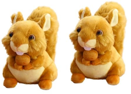 Vaguelly 2 STK Spielzeuge Ornament Plüschtier Eichhörnchen Spielzeug Sofadekorationen Eichhörnchen Puppe Cartoon-Wurfskissen klein Geburtstagsgeschenk Baby Mädchen Großer
