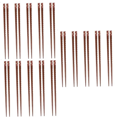 ABOOFAN 3 Ensembles 5 Paires Pointues Couverts De Table Rouge Symphonie Écaille De Tortue En Bois