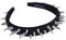 tixoacke Haarreif mit übertriebenem Nieten-Design, weiches Haarband für Sport, Yoga, für Damen, Mädchen, Make-up, Haar-Accessoires, Nieten-Stirnband, Nieten-Stirnband, Silber