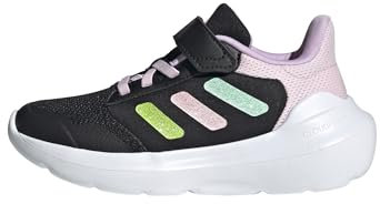 adidas TENSAUR Run 3.0 Shoes Children, Scarpe da Corsa, Core Black/Clear Mint/Clear Pink, 28 EU