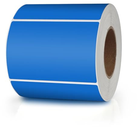 Meitaat Blau Rechteckig Aufkleber 76 x 50MM Farbkodierung Selbstklebend Etiketten Umzug Rolle Ablösbar 500 Stück
