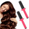 2Pcs Haarbürste Ohne Ziepen Kamm Hair Brush Bürste Curly Hair Brush Für Locken Lockenkamm Curly Hair Product, Long Handle Styling Brush for Detangling, Separating, Shaping and (Hot Pink, One Size)
