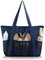 HOMESPON Strandtasche Damen mit Reißverschluss Große Wasserdicht Mesh Badetasche Familie Faltbar Beach Tote Bag Shopper,Tiefblau