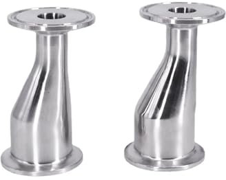 LIUCH Connecteur de raccord de Tuyau sanitaire en Acier Inoxydable SUS304, 19-114mm, diamètre extérieur X 1.5 2 2.5 3 3.5 4, réducteur Excentrique à Trois Pinces(63mmK77.5 to 45mmK64)